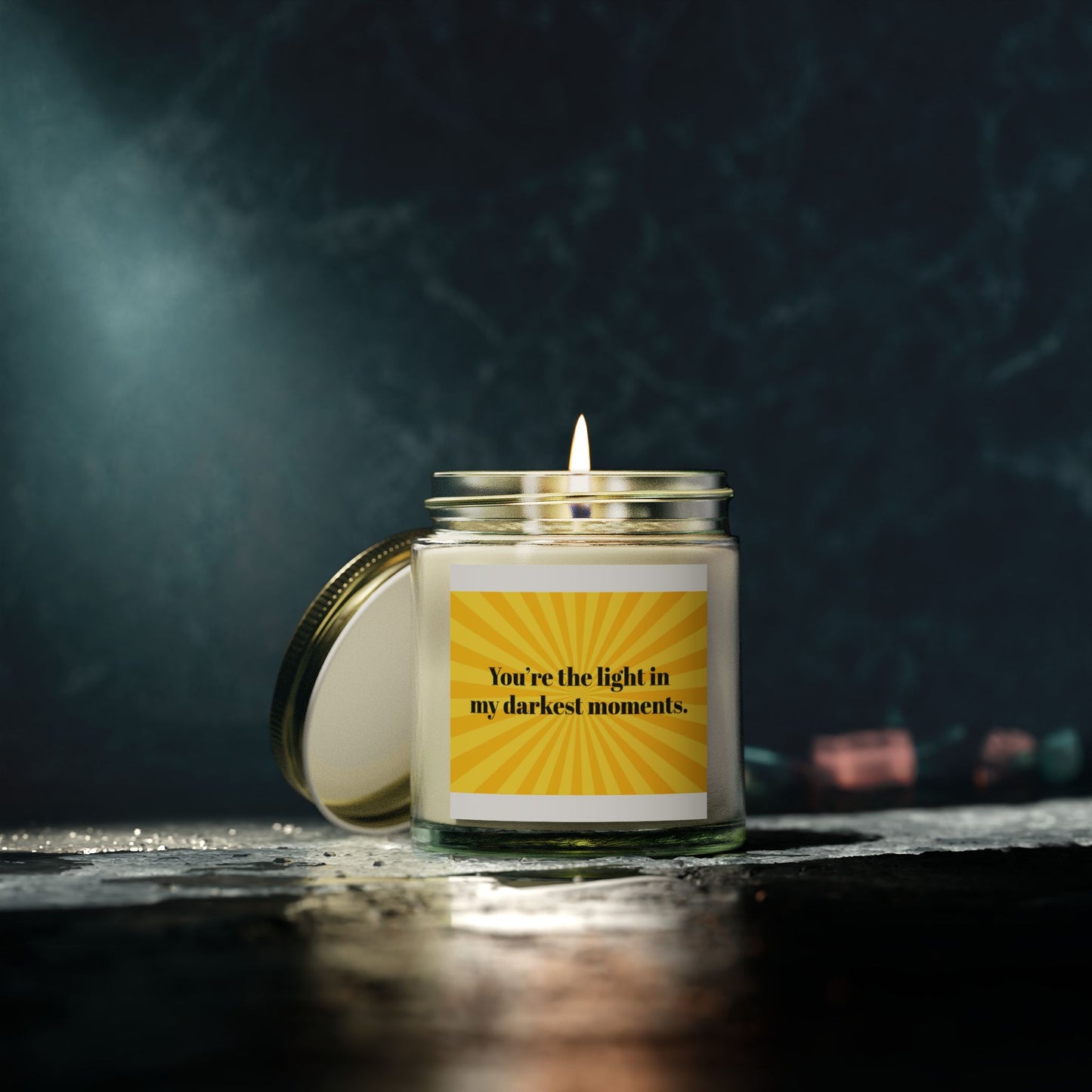 You’re the Light in My Darkest Moments – Coconut Apricot Wax Candle – 4oz & 9oz – 9 Scent Options