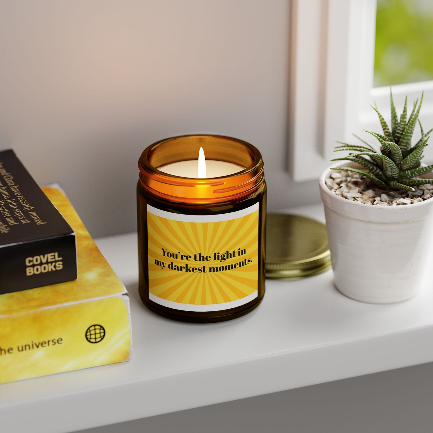 You’re the Light in My Darkest Moments – Coconut Apricot Wax Candle – 4oz & 9oz – 9 Scent Options