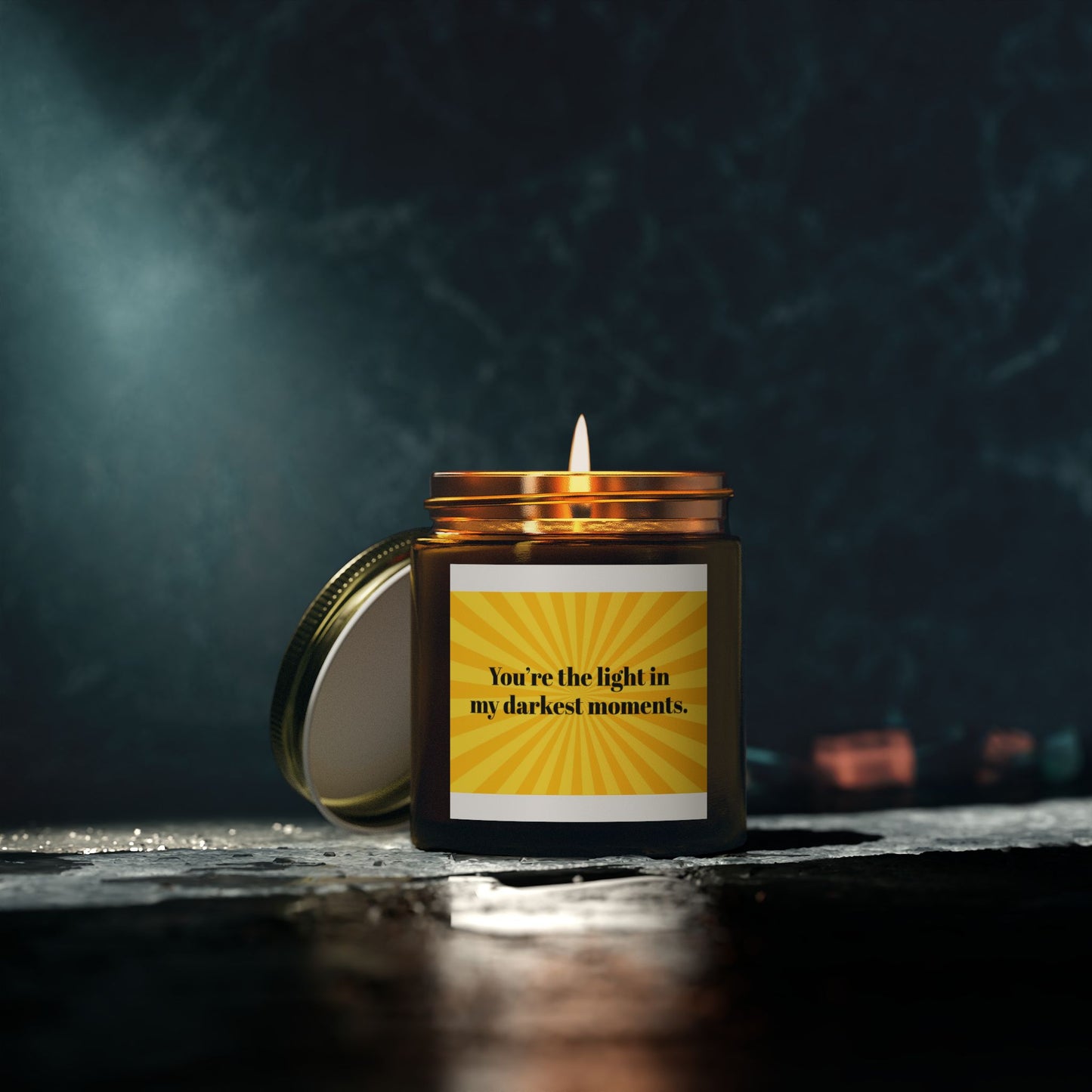 You’re the Light in My Darkest Moments – Coconut Apricot Wax Candle – 4oz & 9oz – 9 Scent Options