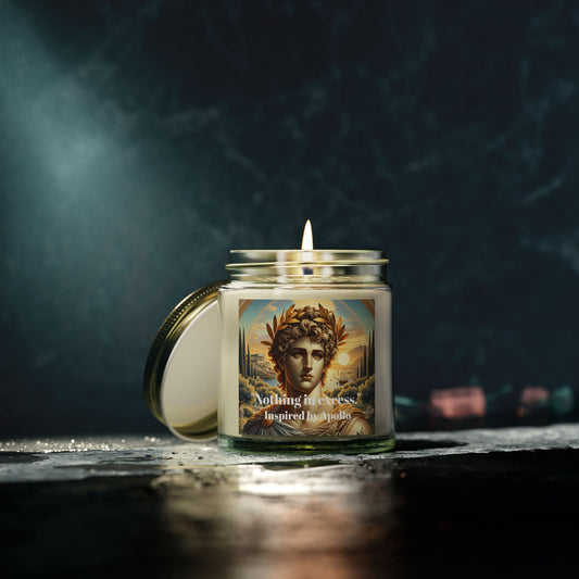 "Nothing in Excess" Coconut Apricot Wax Candle – Apollo's Wisdom  (4oz, 9oz)