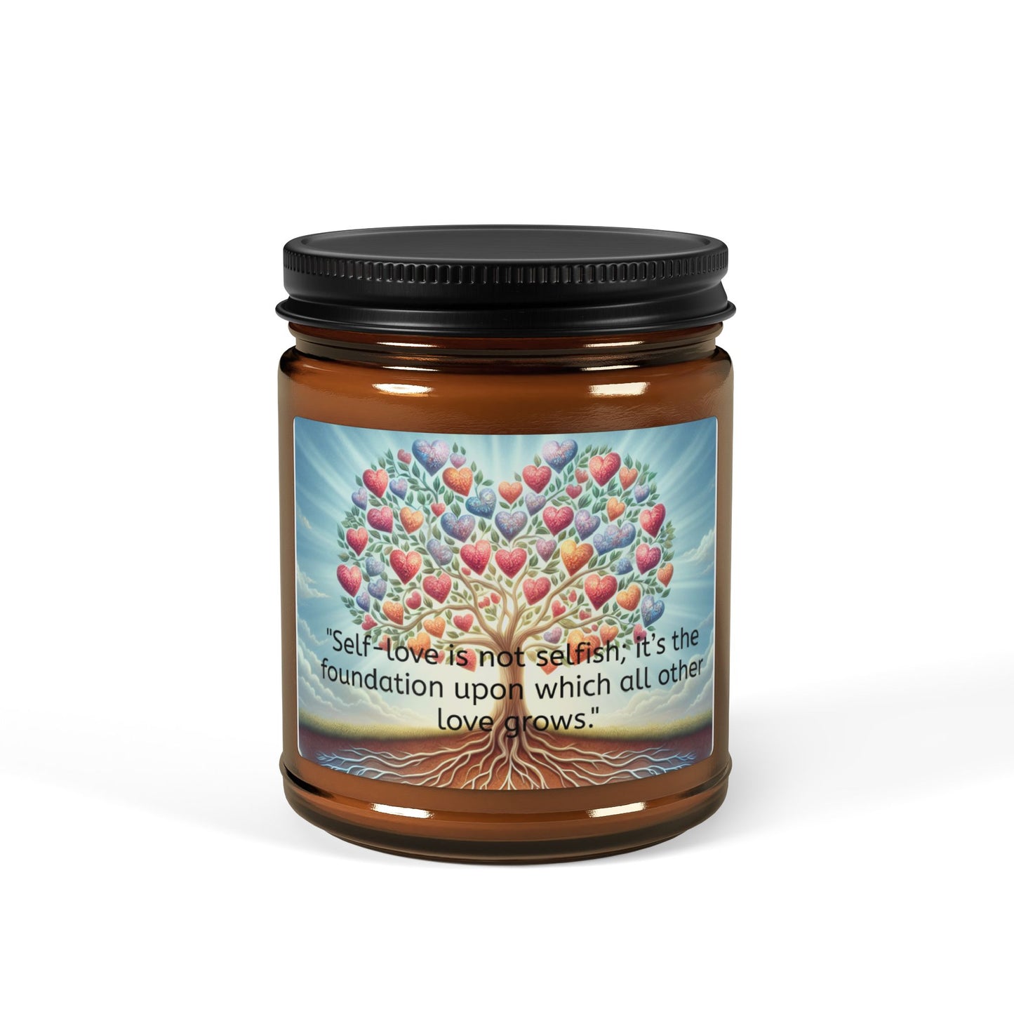 Self-Love Soy Candle – 4oz & 5oz | Inspiring Quote & 5 Soothing Scents
