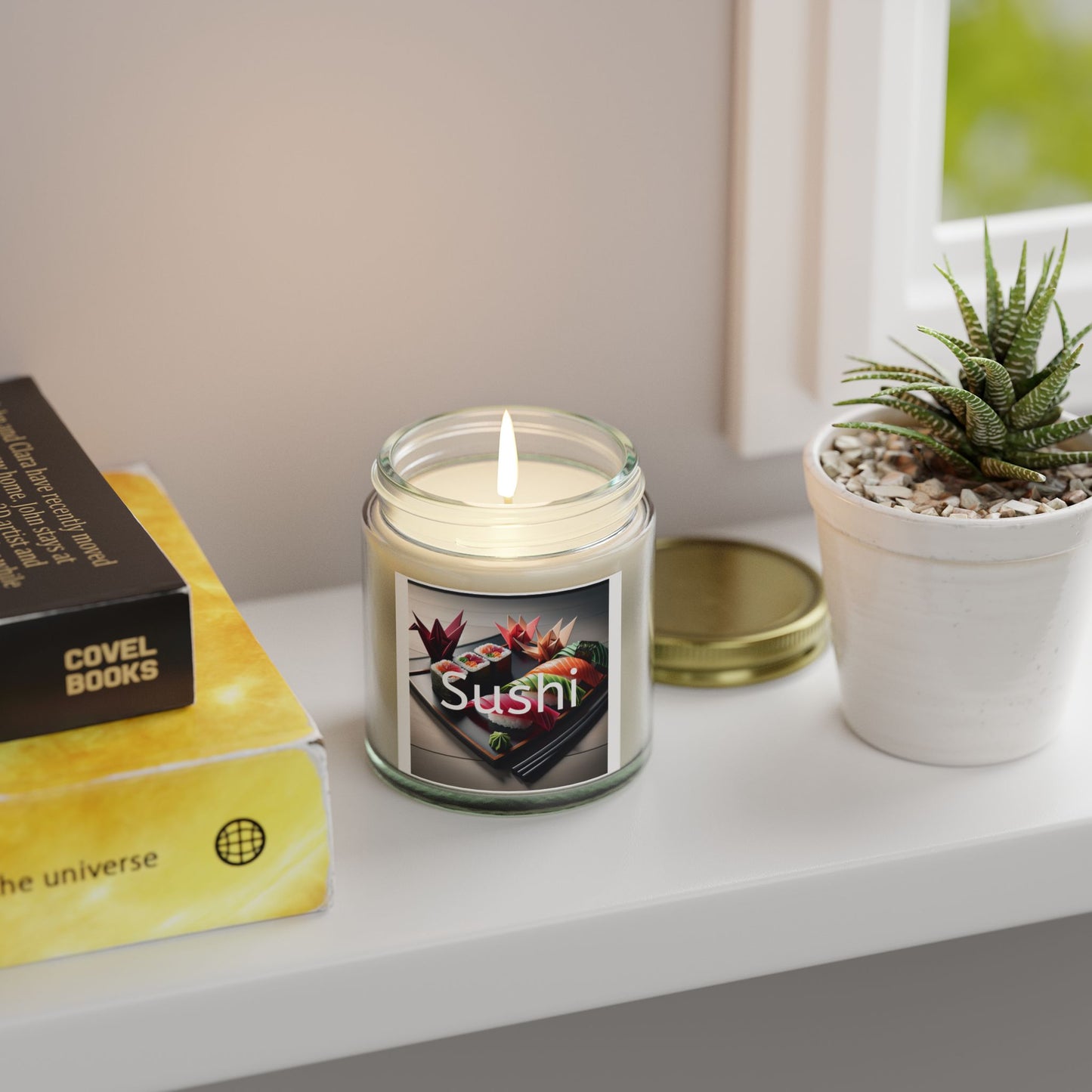 Sushi Coconut Apricot Wax Candle - A Feast for the Senses