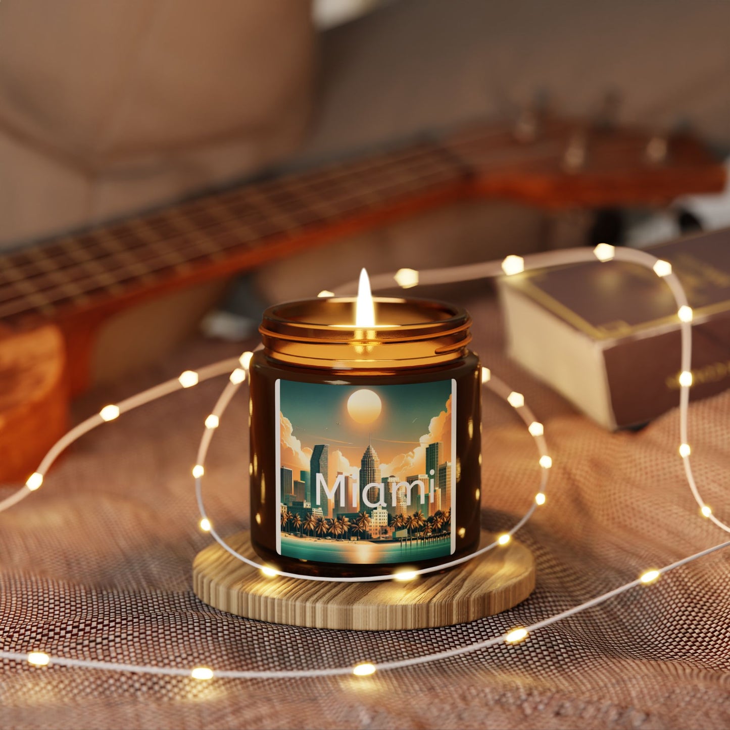 Miami Skyline Soy Wax Candle - Light Up the Magic City
