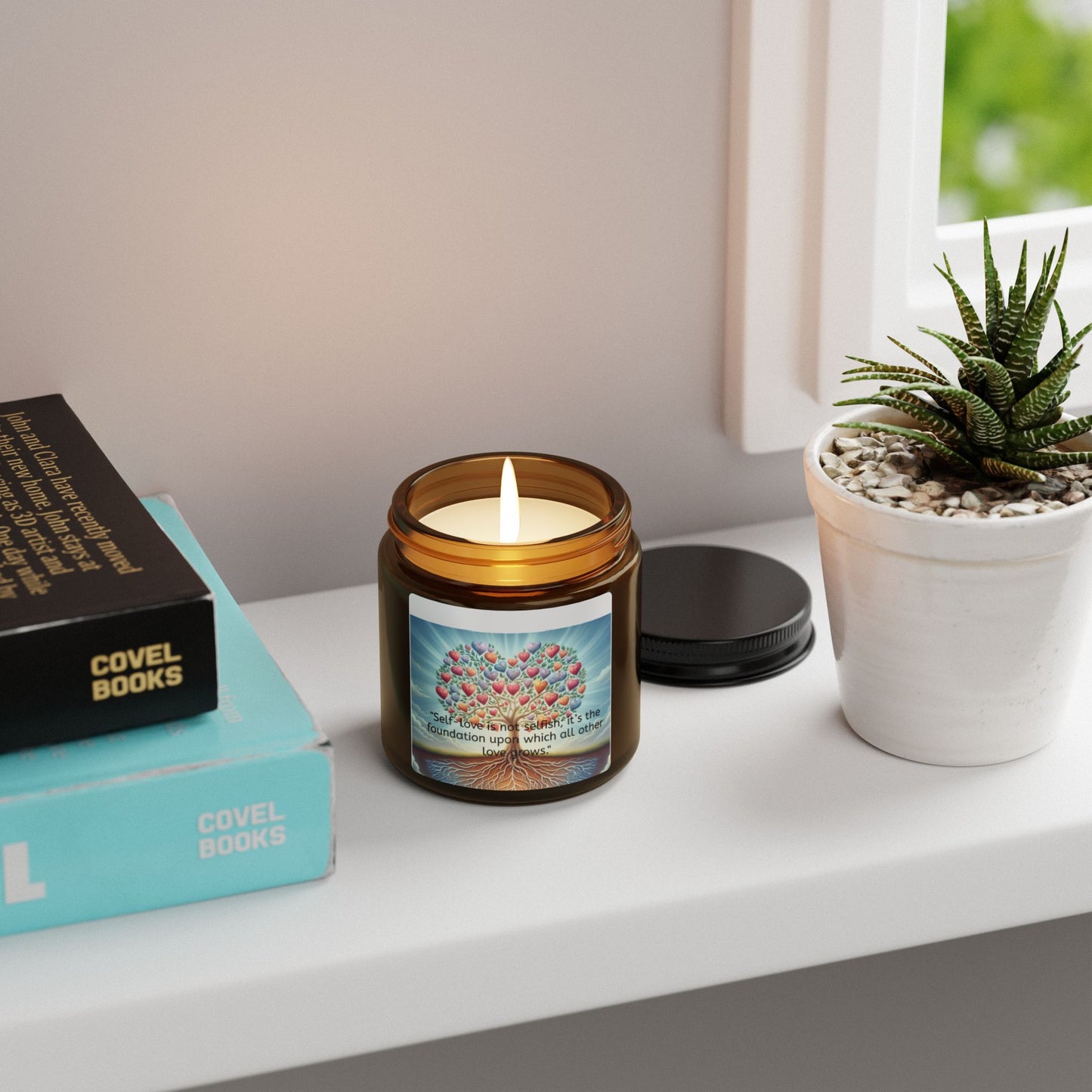 Self-Love Soy Candle – 4oz & 5oz | Inspiring Quote & 5 Soothing Scents