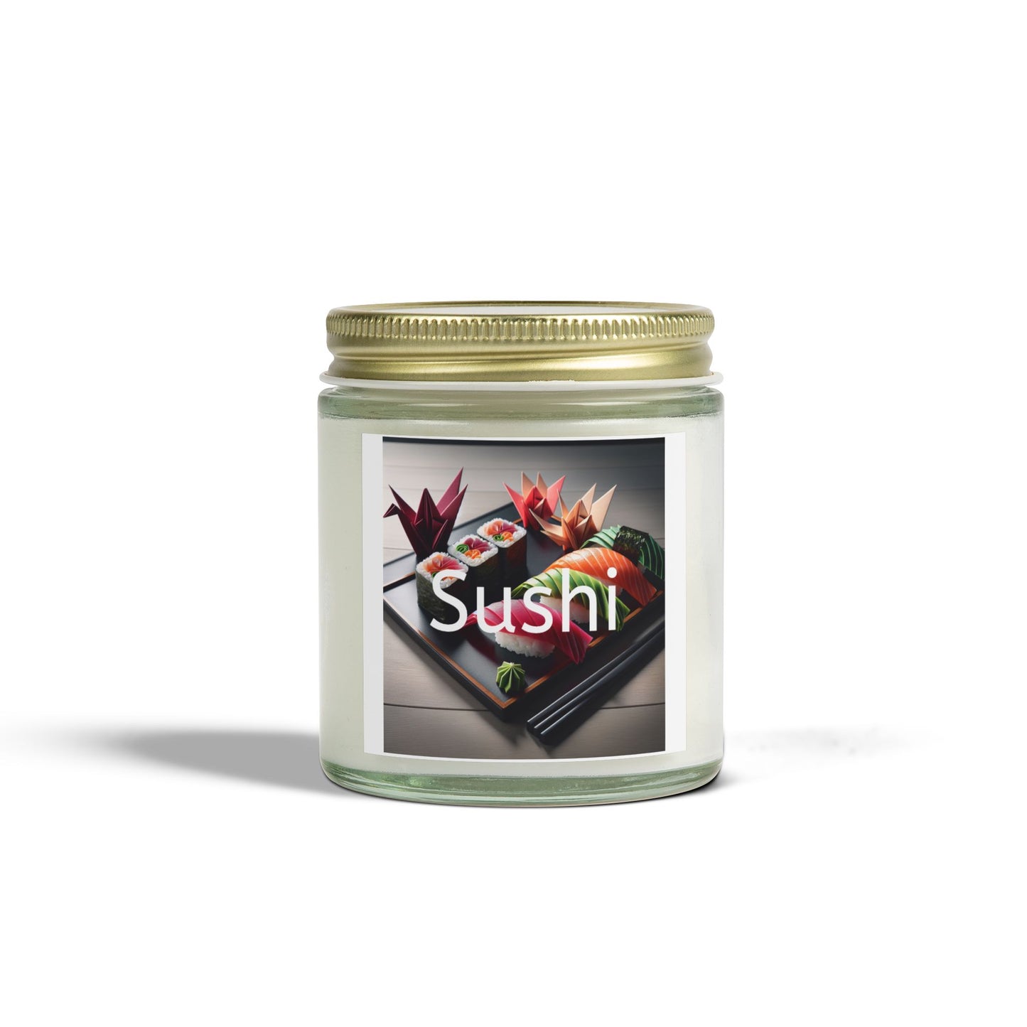 Sushi Coconut Apricot Wax Candle - A Feast for the Senses