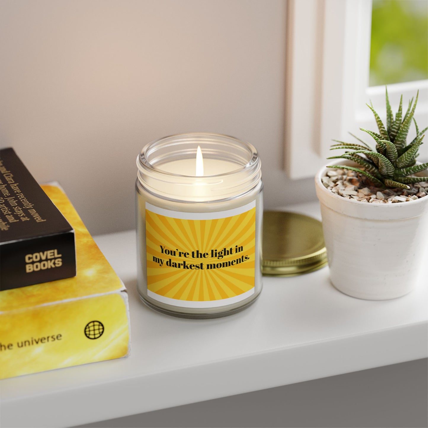 You’re the Light in My Darkest Moments – Coconut Apricot Wax Candle – 4oz & 9oz – 9 Scent Options
