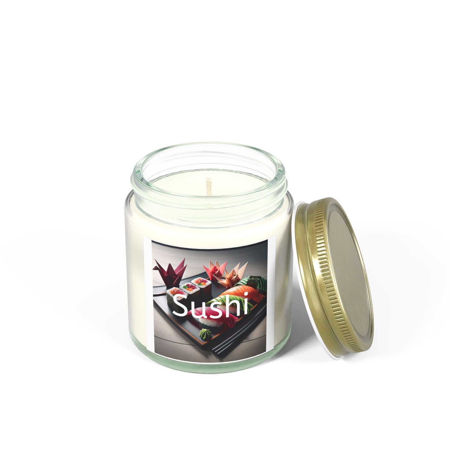 Sushi Coconut Apricot Wax Candle - A Feast for the Senses
