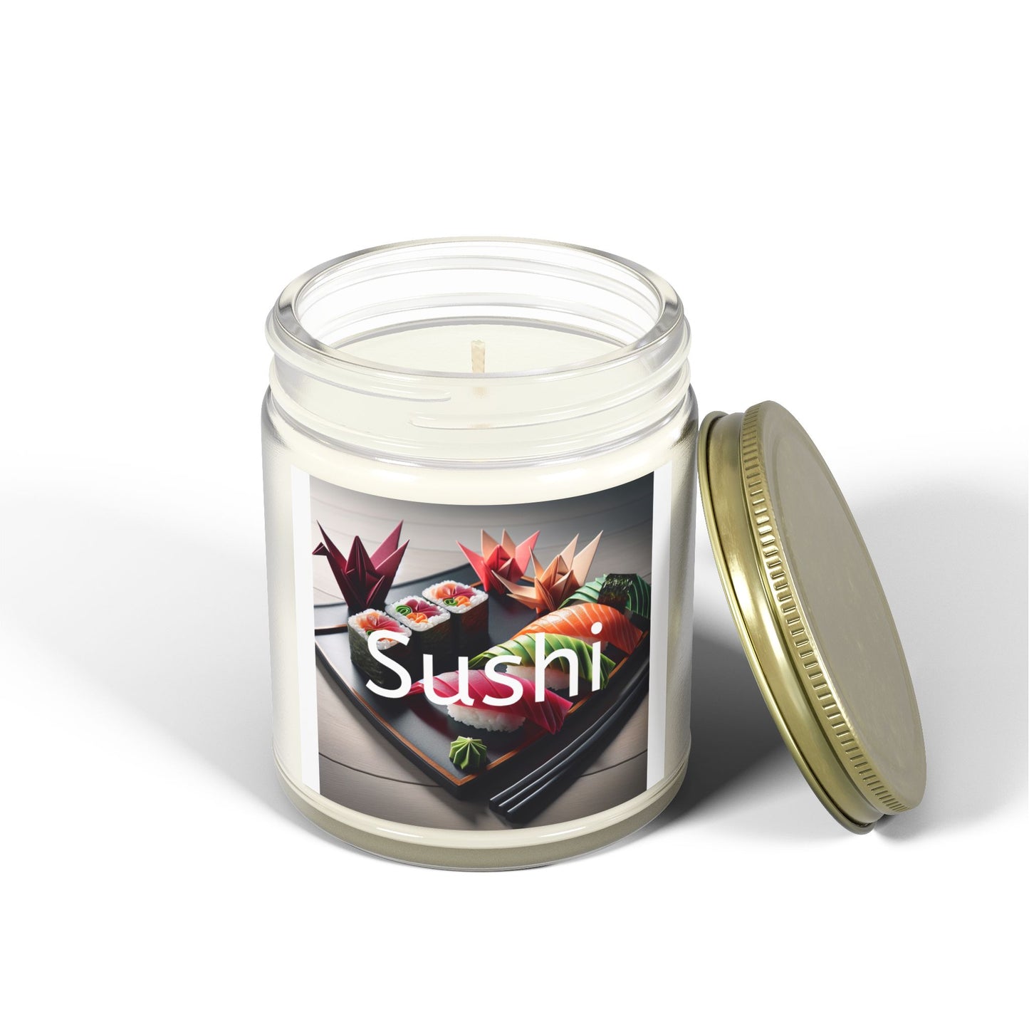 Sushi Coconut Apricot Wax Candle - A Feast for the Senses