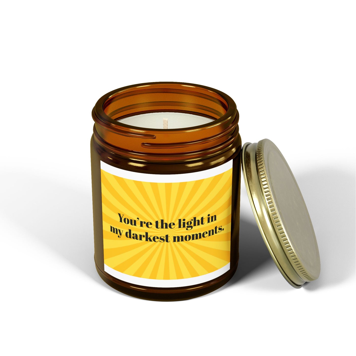 You’re the Light in My Darkest Moments – Coconut Apricot Wax Candle – 4oz & 9oz – 9 Scent Options