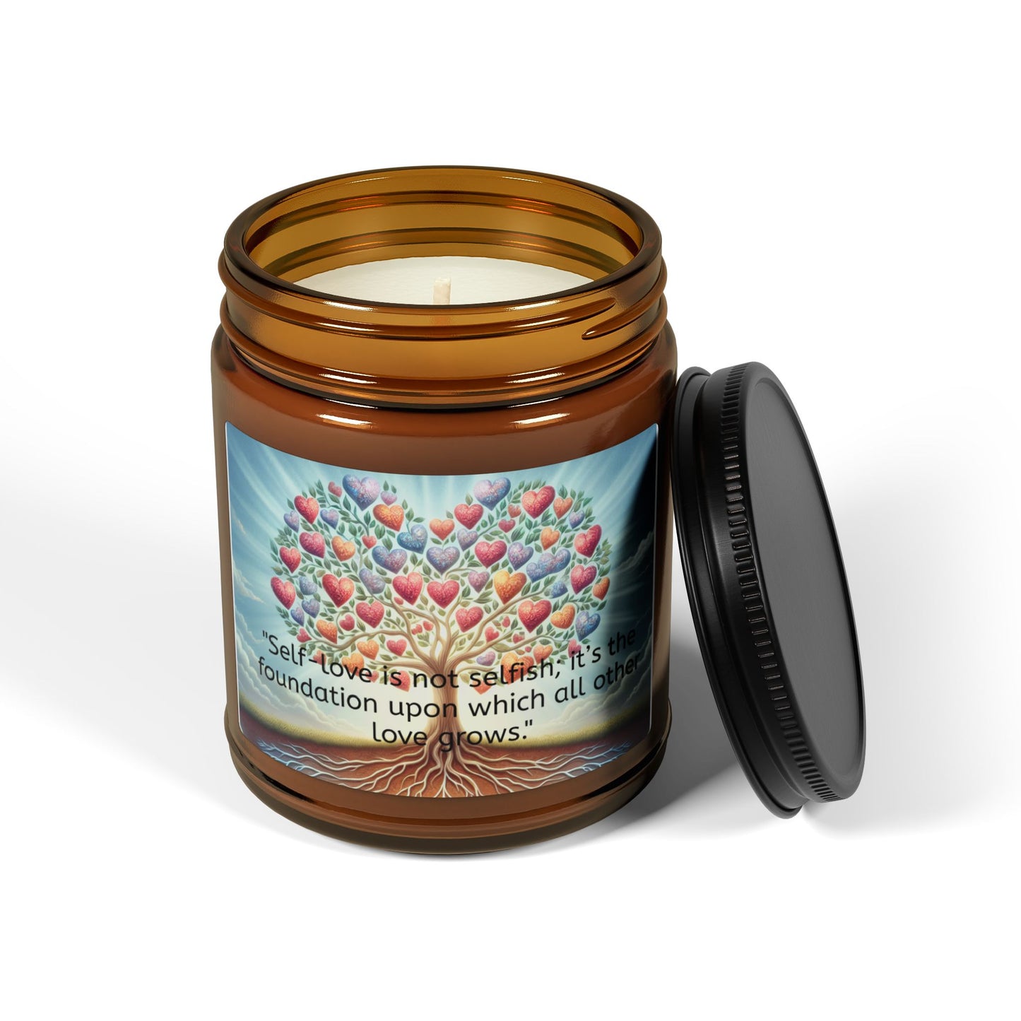 Self-Love Soy Candle – 4oz & 5oz | Inspiring Quote & 5 Soothing Scents