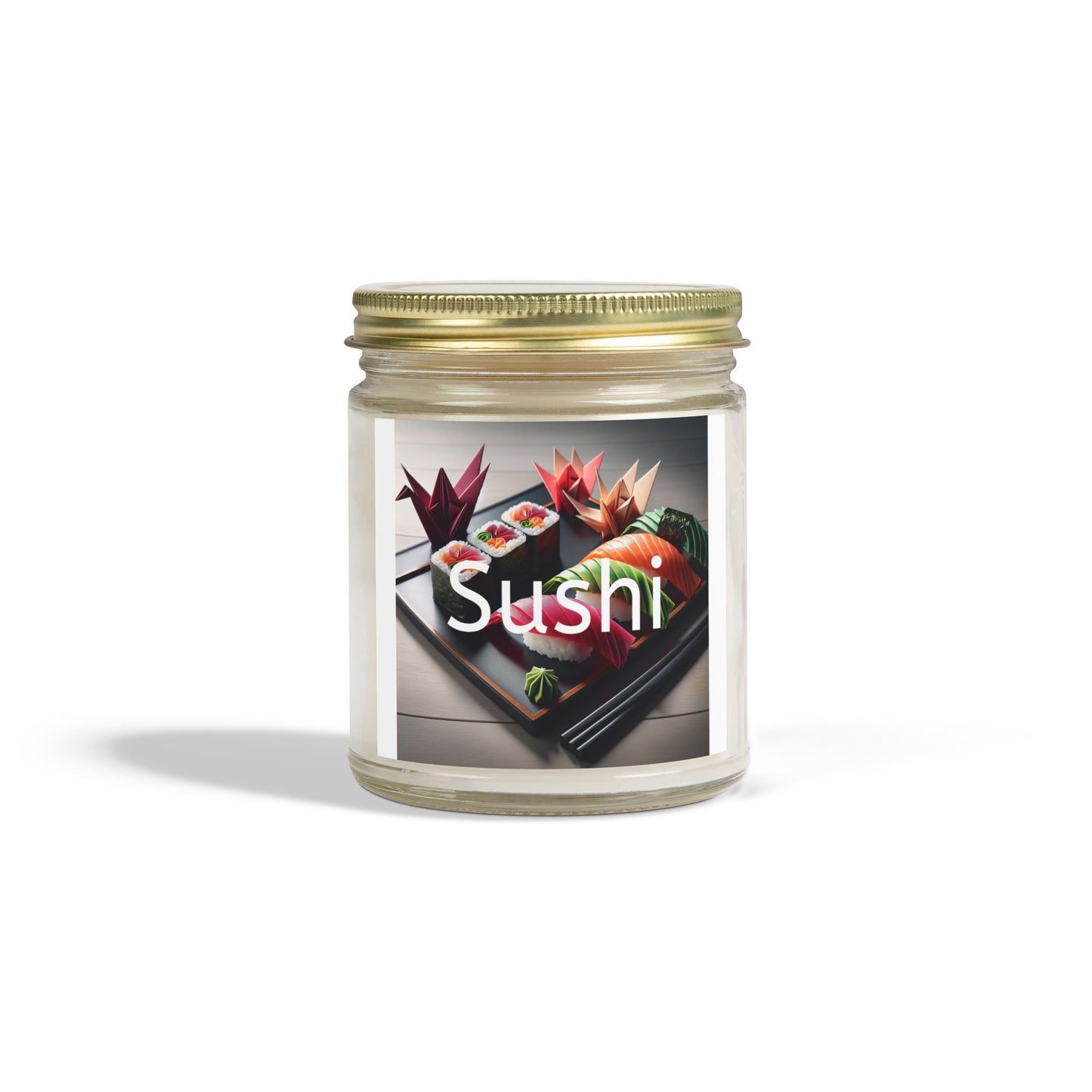 Sushi Coconut Apricot Wax Candle - A Feast for the Senses