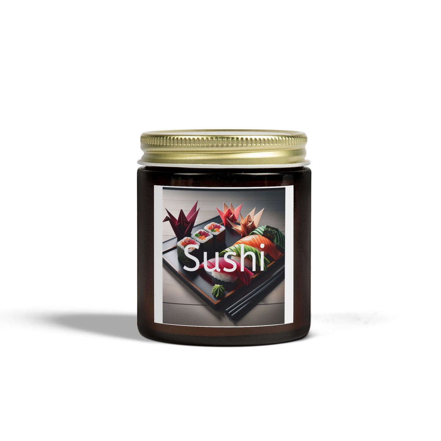 Sushi Coconut Apricot Wax Candle - A Feast for the Senses