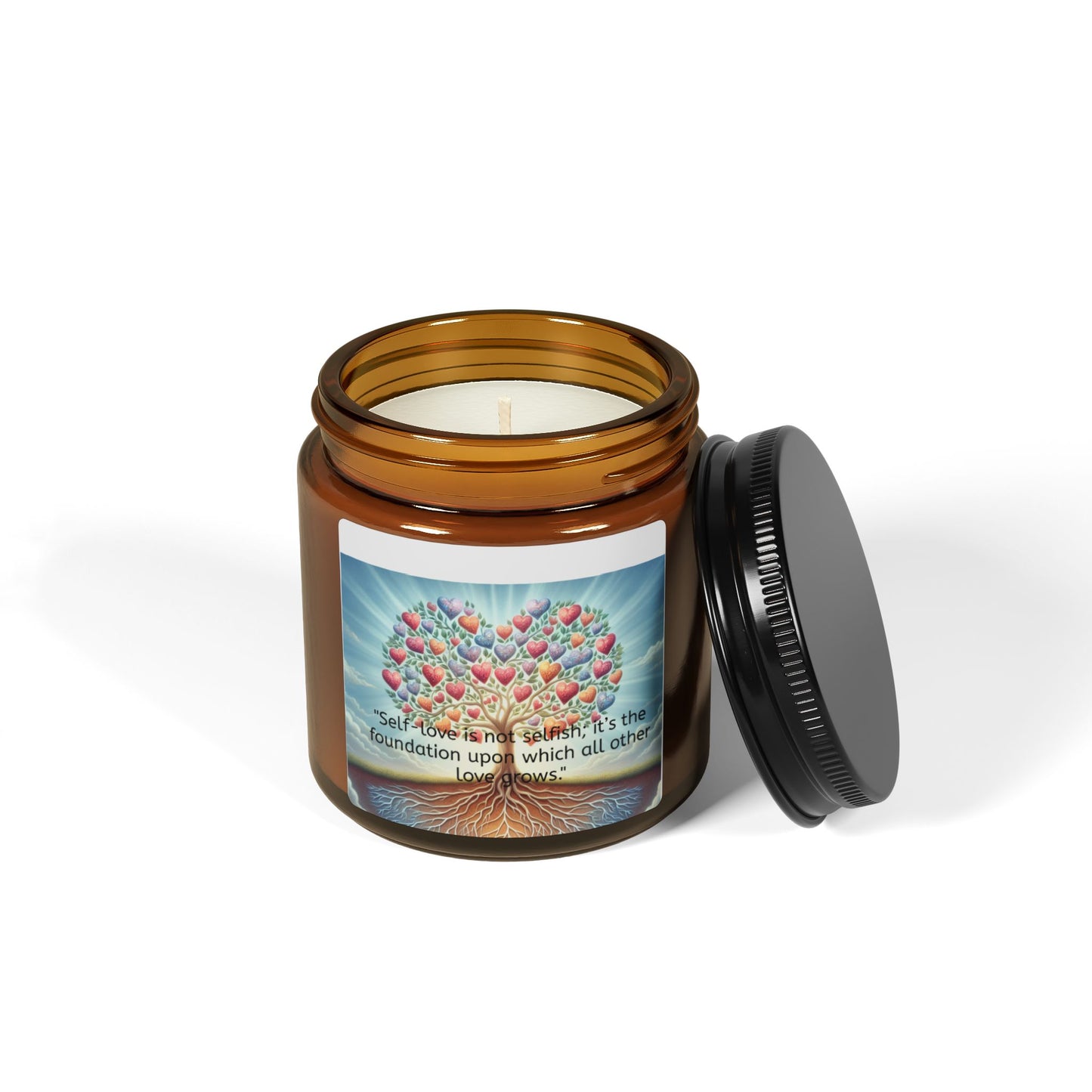 Self-Love Soy Candle – 4oz & 5oz | Inspiring Quote & 5 Soothing Scents