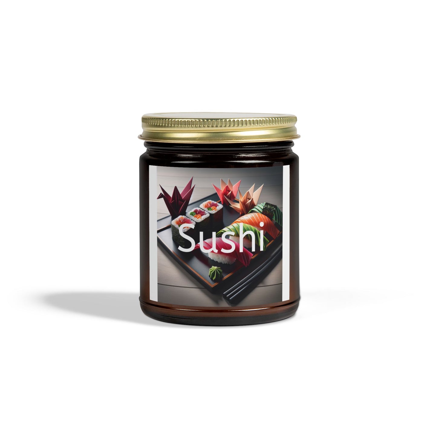 Sushi Coconut Apricot Wax Candle - A Feast for the Senses