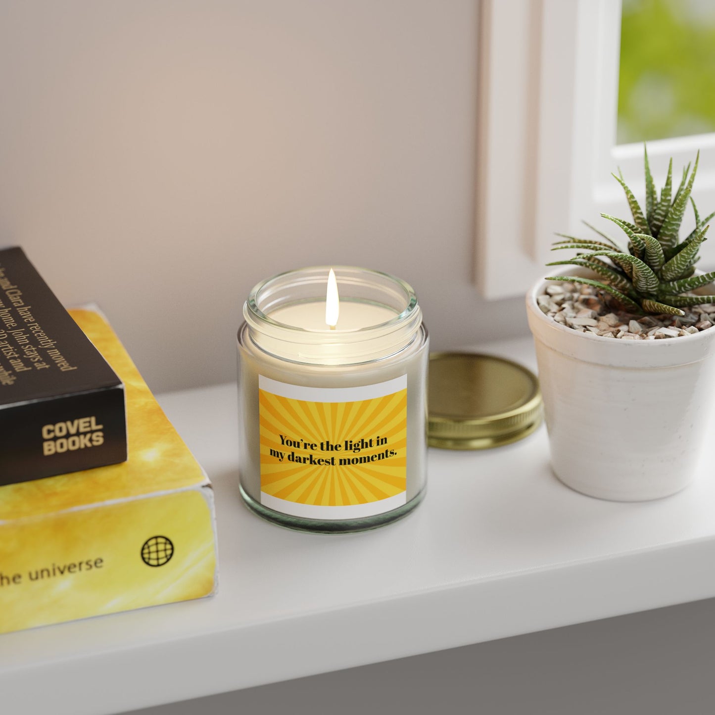 You’re the Light in My Darkest Moments – Coconut Apricot Wax Candle – 4oz & 9oz – 9 Scent Options