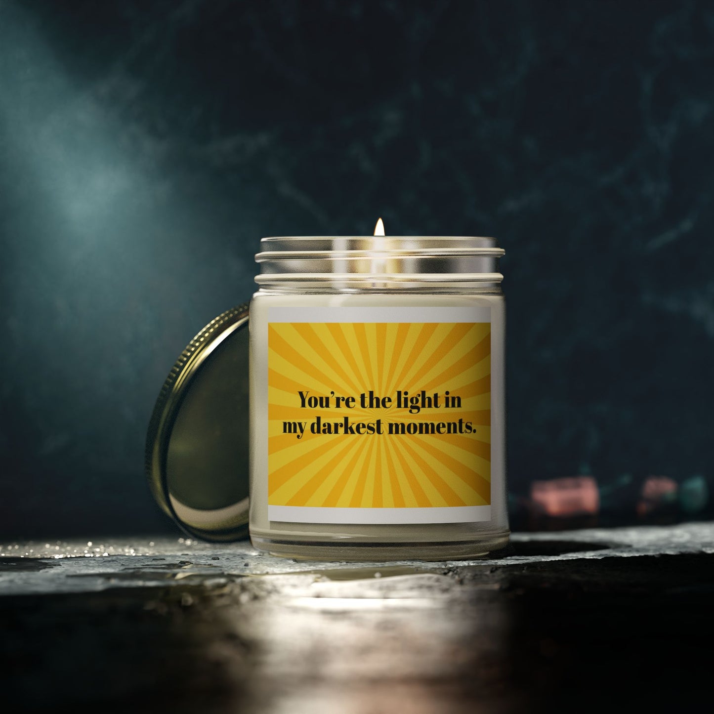 You’re the Light in My Darkest Moments – Coconut Apricot Wax Candle – 4oz & 9oz – 9 Scent Options