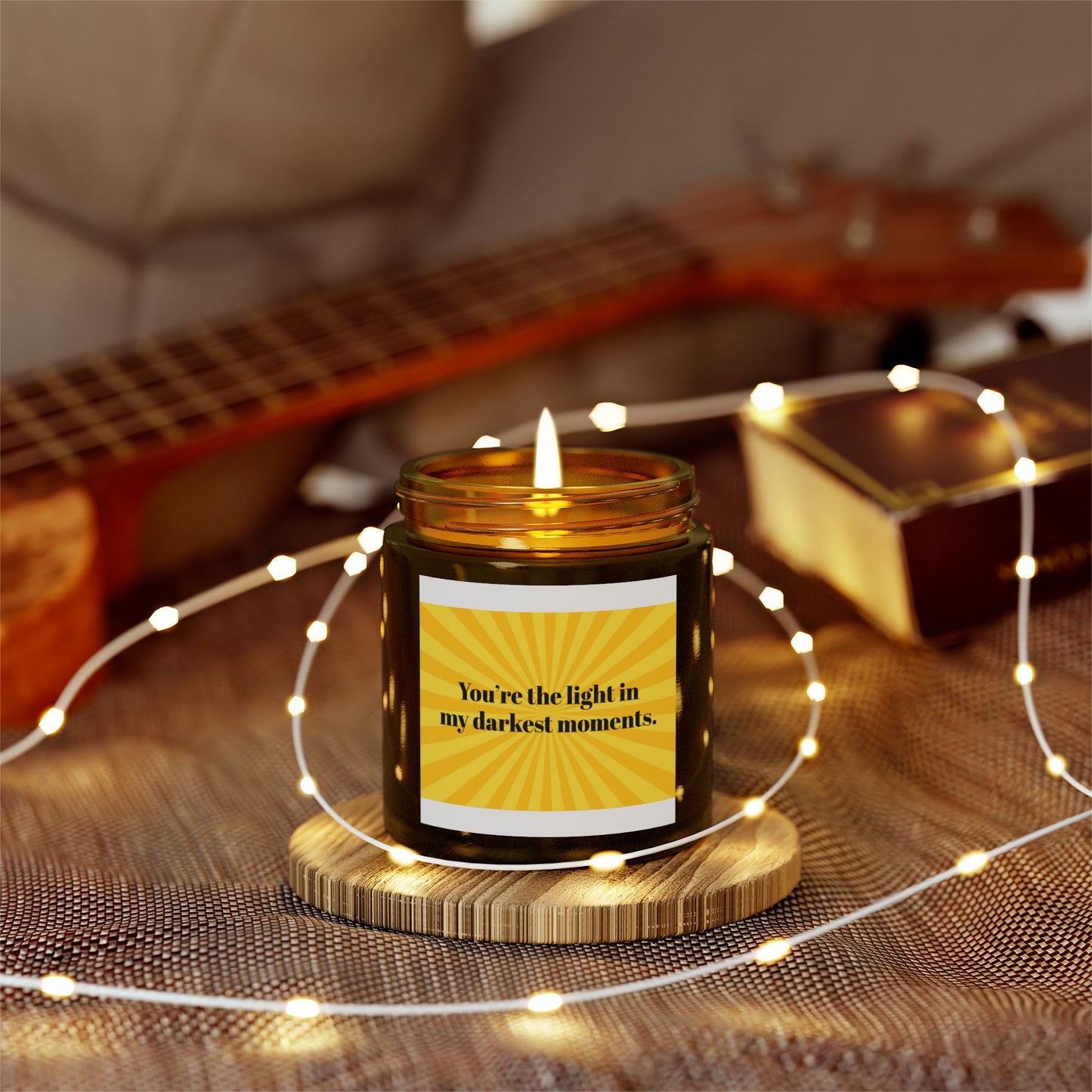 You’re the Light in My Darkest Moments – Coconut Apricot Wax Candle – 4oz & 9oz – 9 Scent Options
