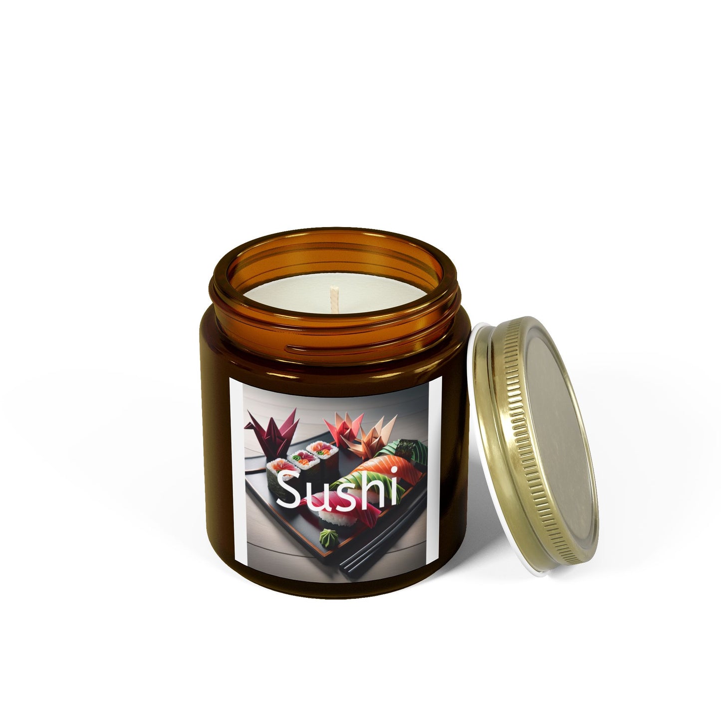 Sushi Coconut Apricot Wax Candle - A Feast for the Senses
