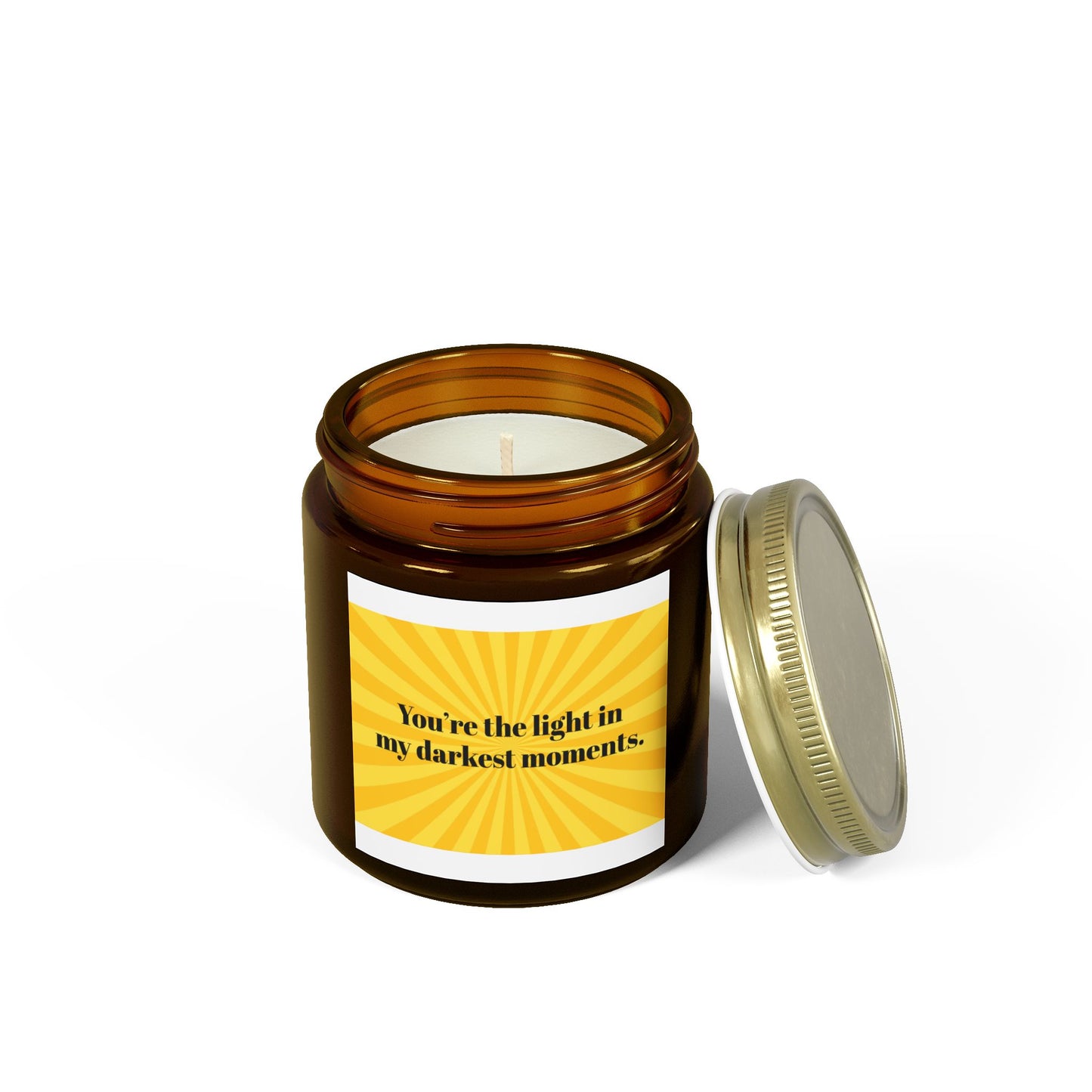 You’re the Light in My Darkest Moments – Coconut Apricot Wax Candle – 4oz & 9oz – 9 Scent Options