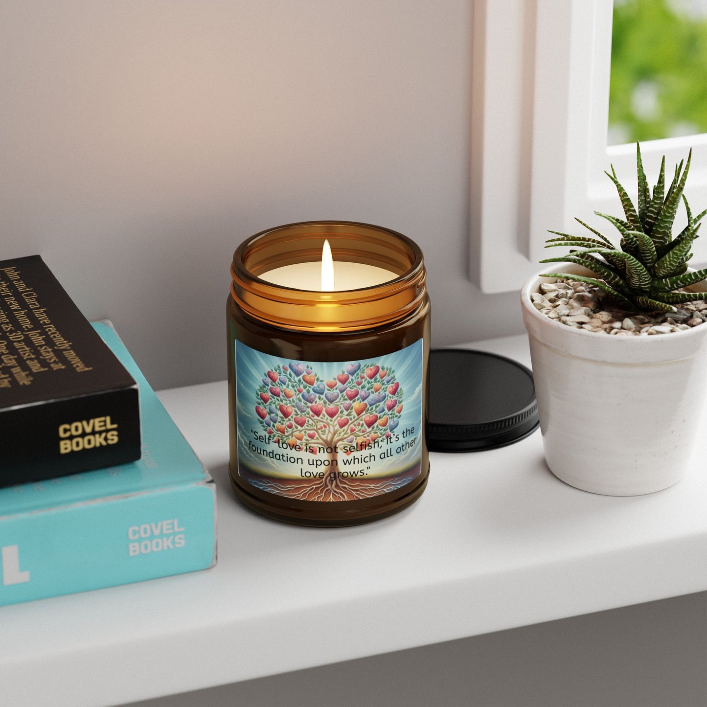 Self-Love Soy Candle – 4oz & 5oz | Inspiring Quote & 5 Soothing Scents