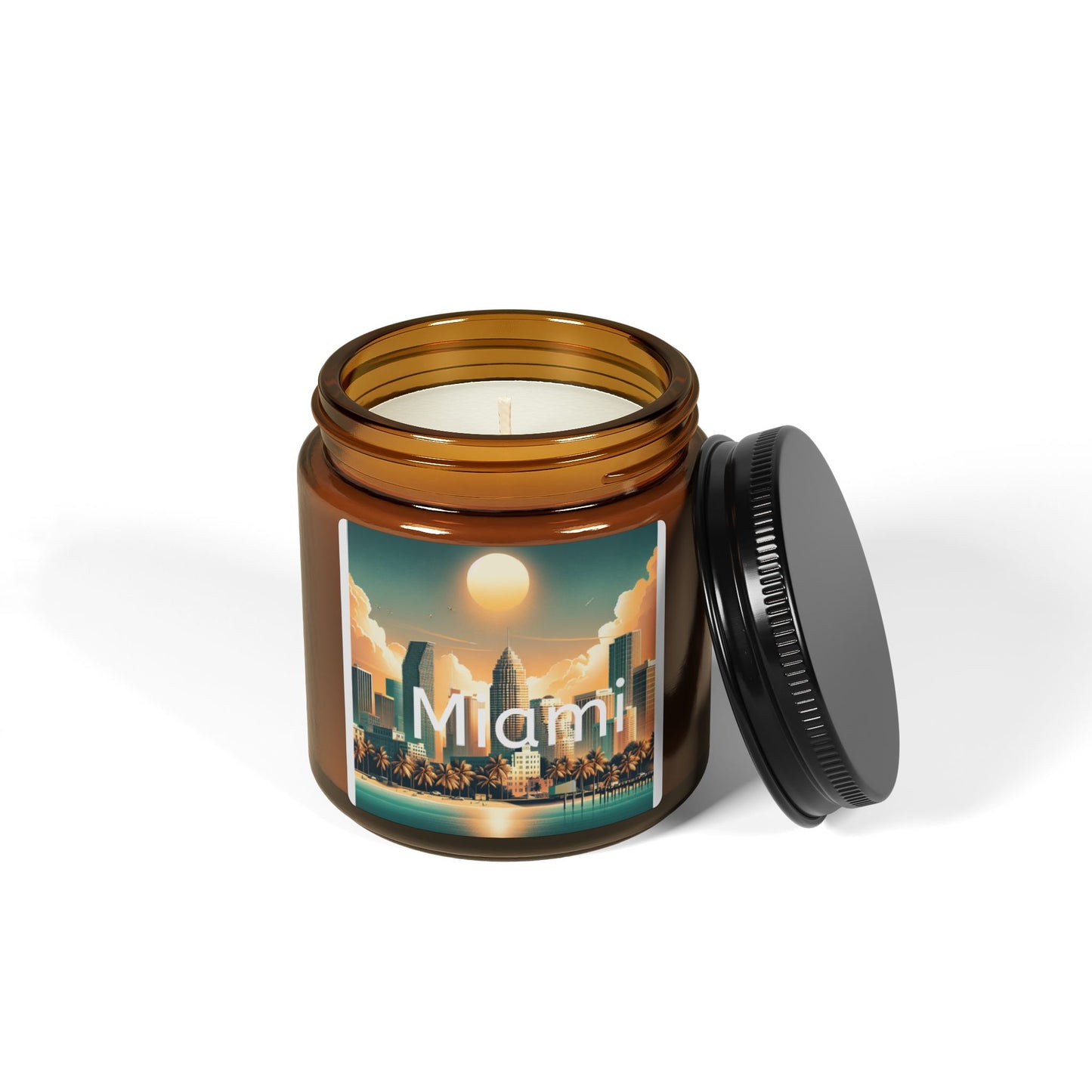 Miami Skyline Soy Wax Candle - Light Up the Magic City