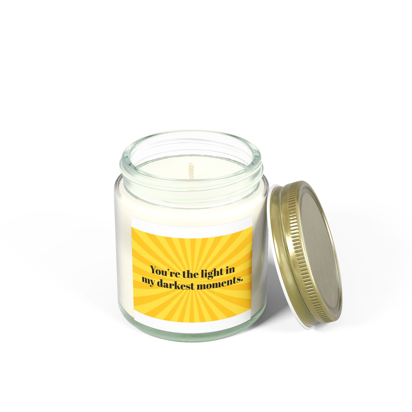 You’re the Light in My Darkest Moments – Coconut Apricot Wax Candle – 4oz & 9oz – 9 Scent Options