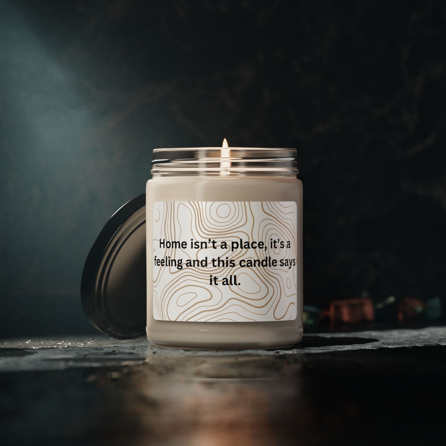 Home Isn’t a Place, It’s a Feeling – Soy Scented Candle – A Heartwarming Glow" 9oz