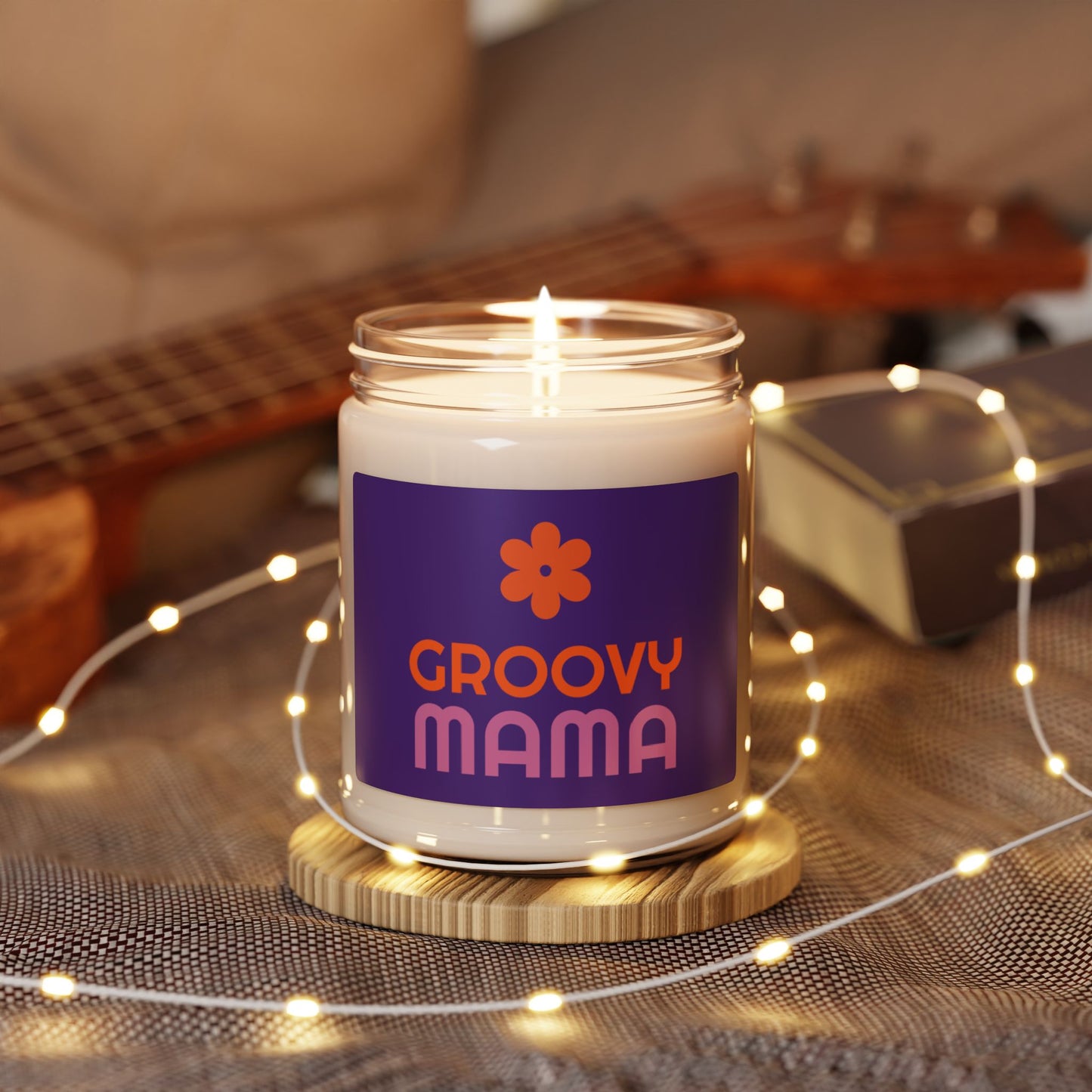 Groovy Mama Soy Wax Candle - Peace, Love, & Scents 9 oz