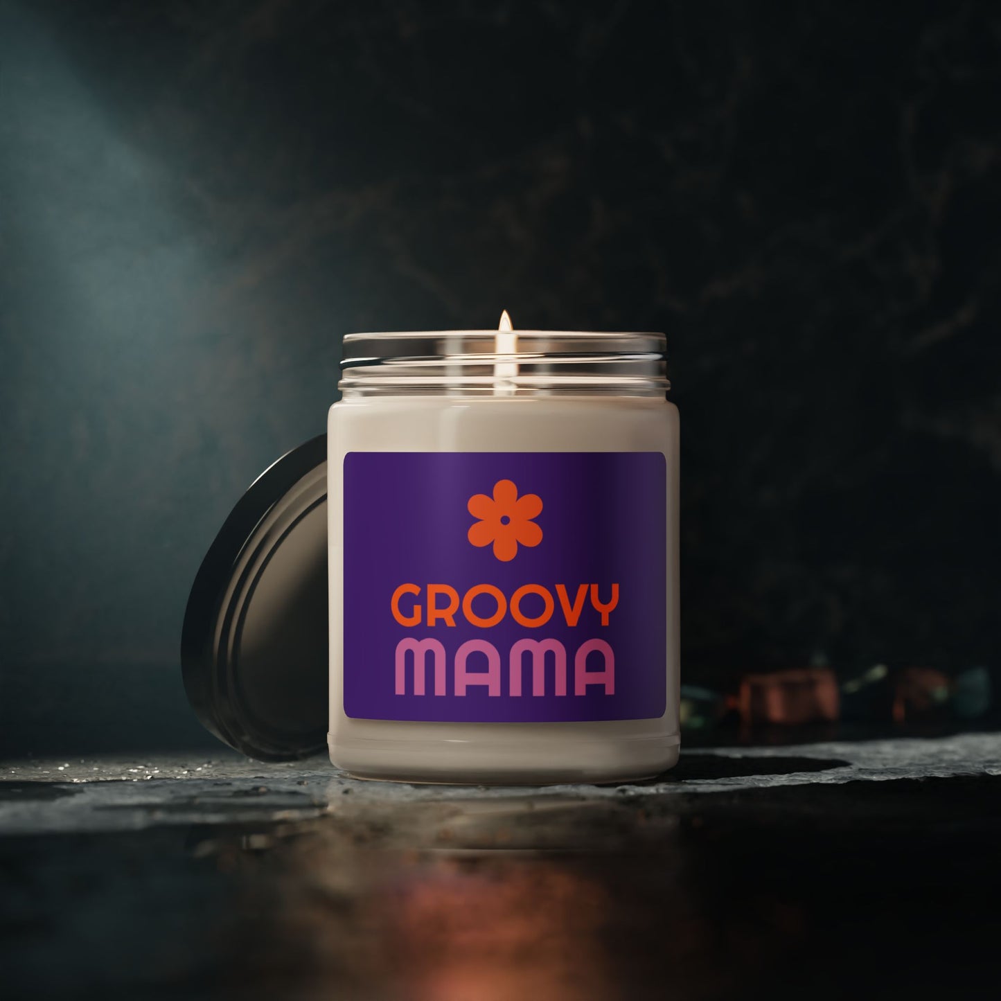 Groovy Mama Soy Wax Candle - Peace, Love, & Scents 9 oz