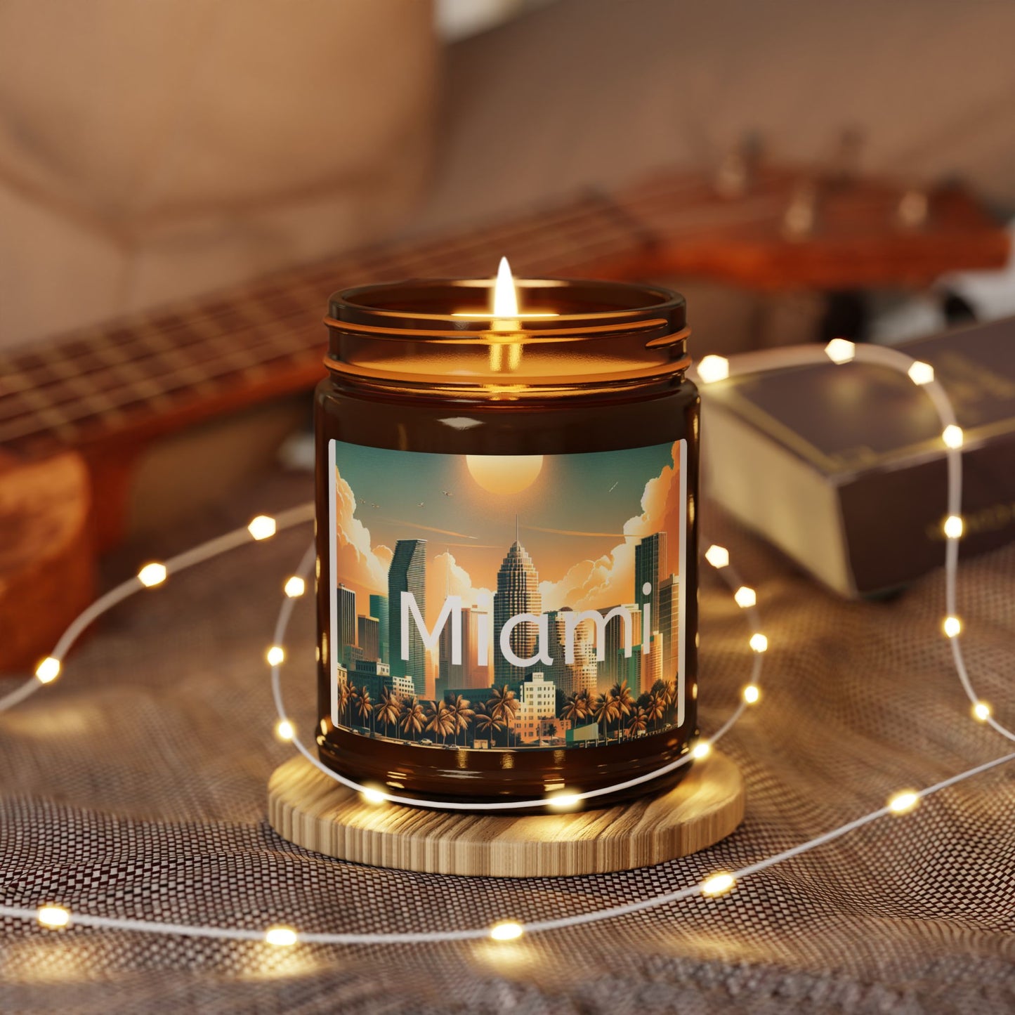 Miami Skyline Soy Wax Candle - Light Up the Magic City