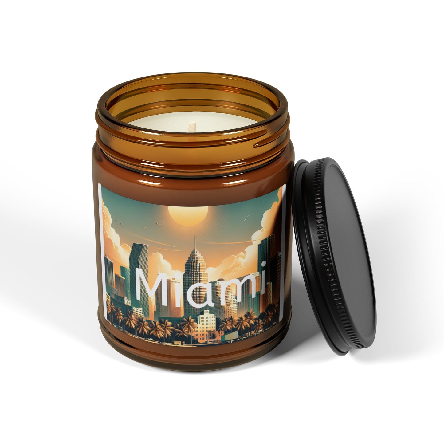 Miami Skyline Soy Wax Candle - Light Up the Magic City