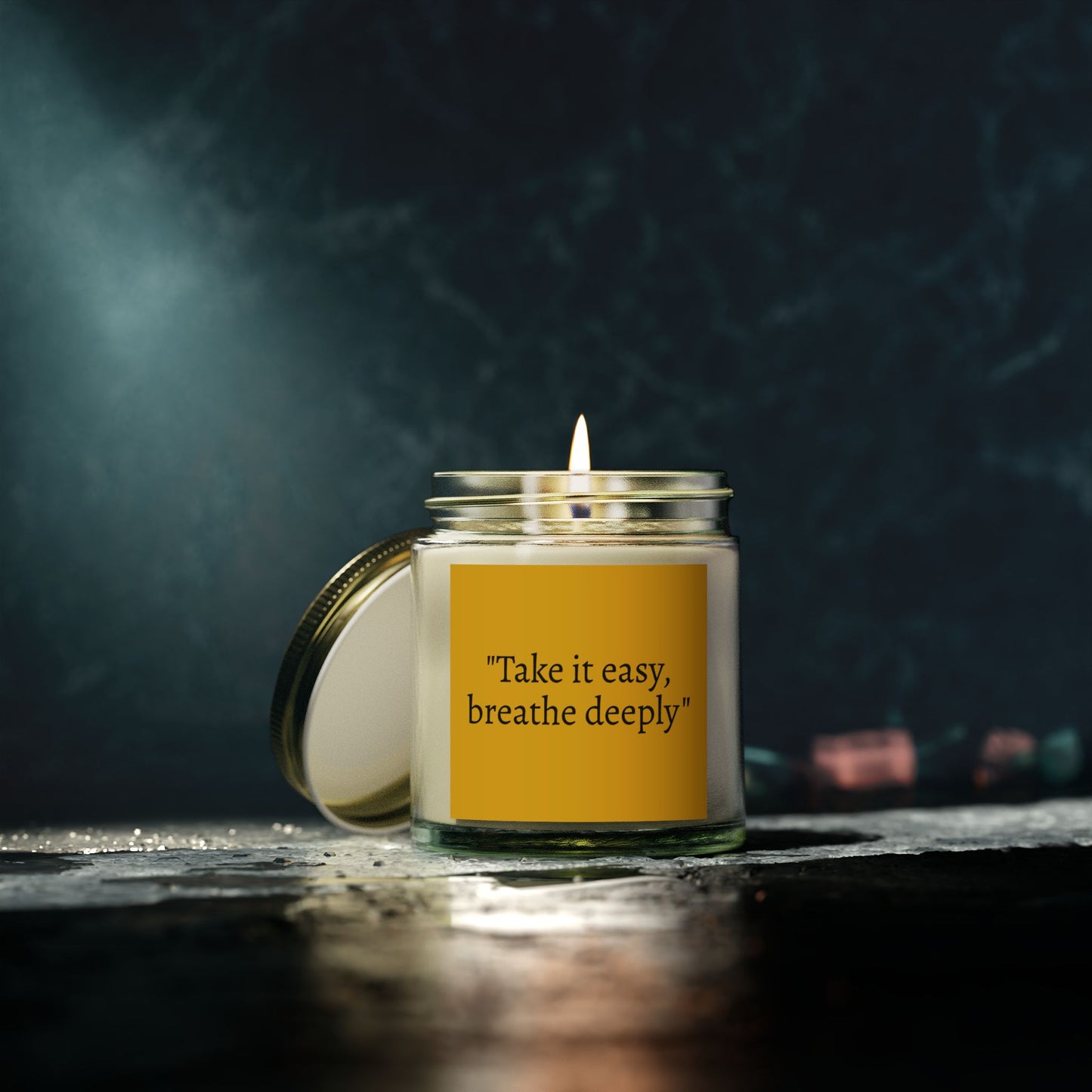 Inspirational Quoted Scented Coconut Apricot Candles