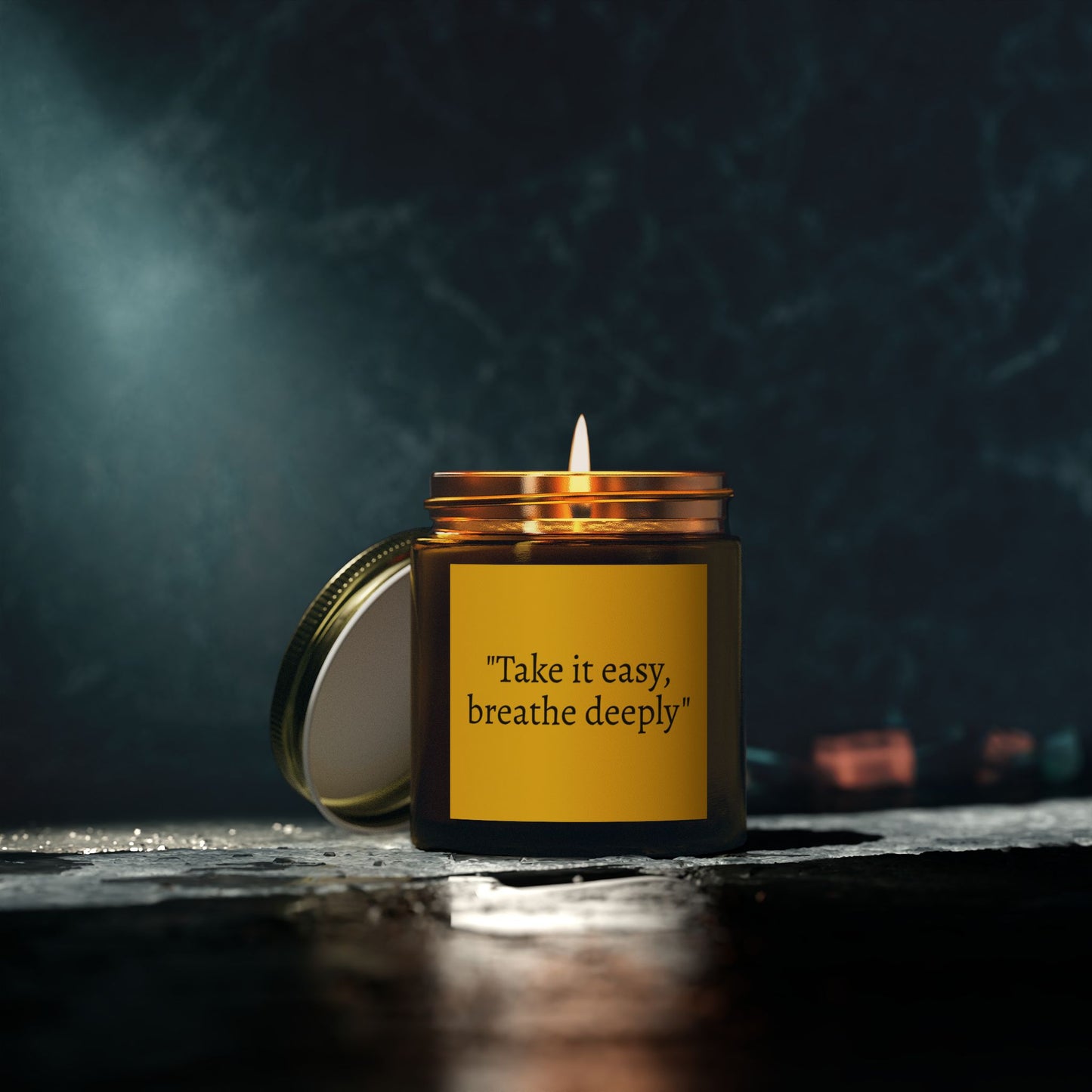 Inspirational Quoted Scented Coconut Apricot Candles