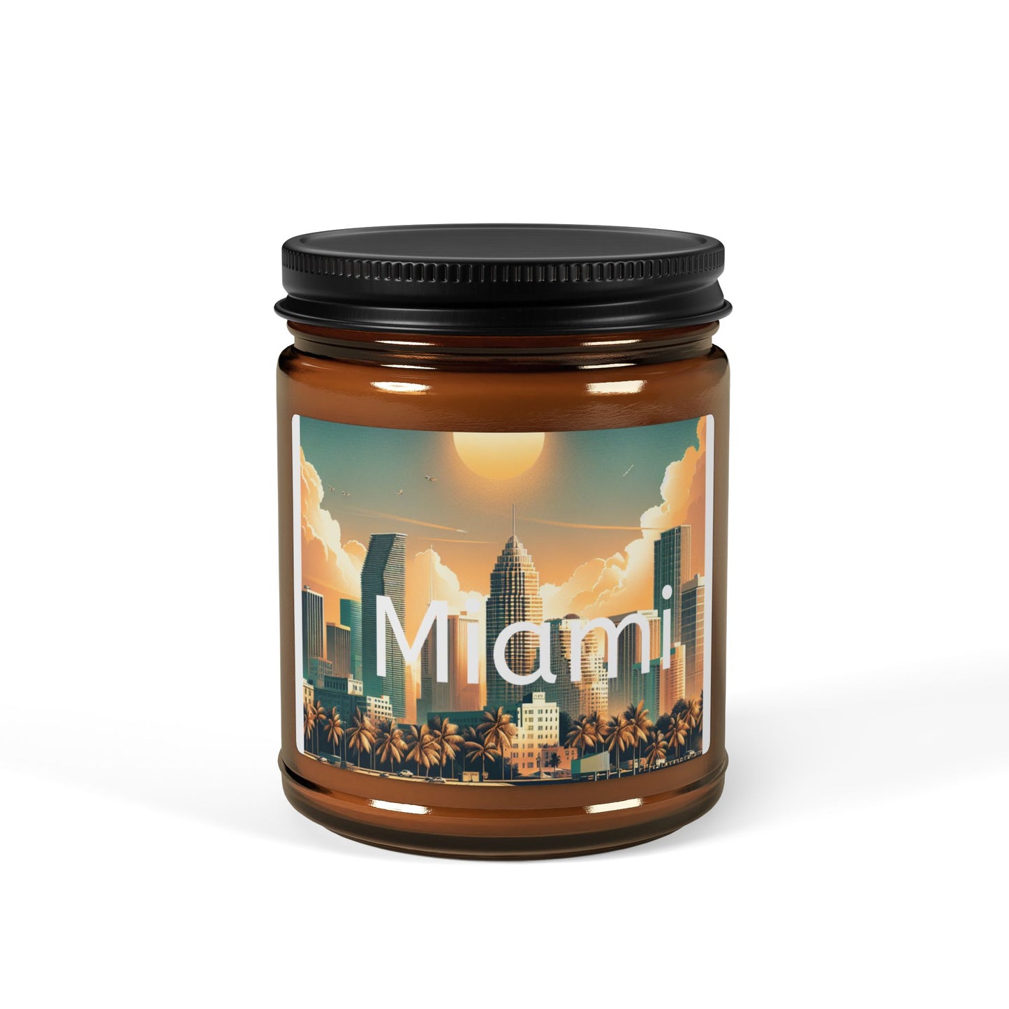 Miami Skyline Soy Wax Candle - Light Up the Magic City