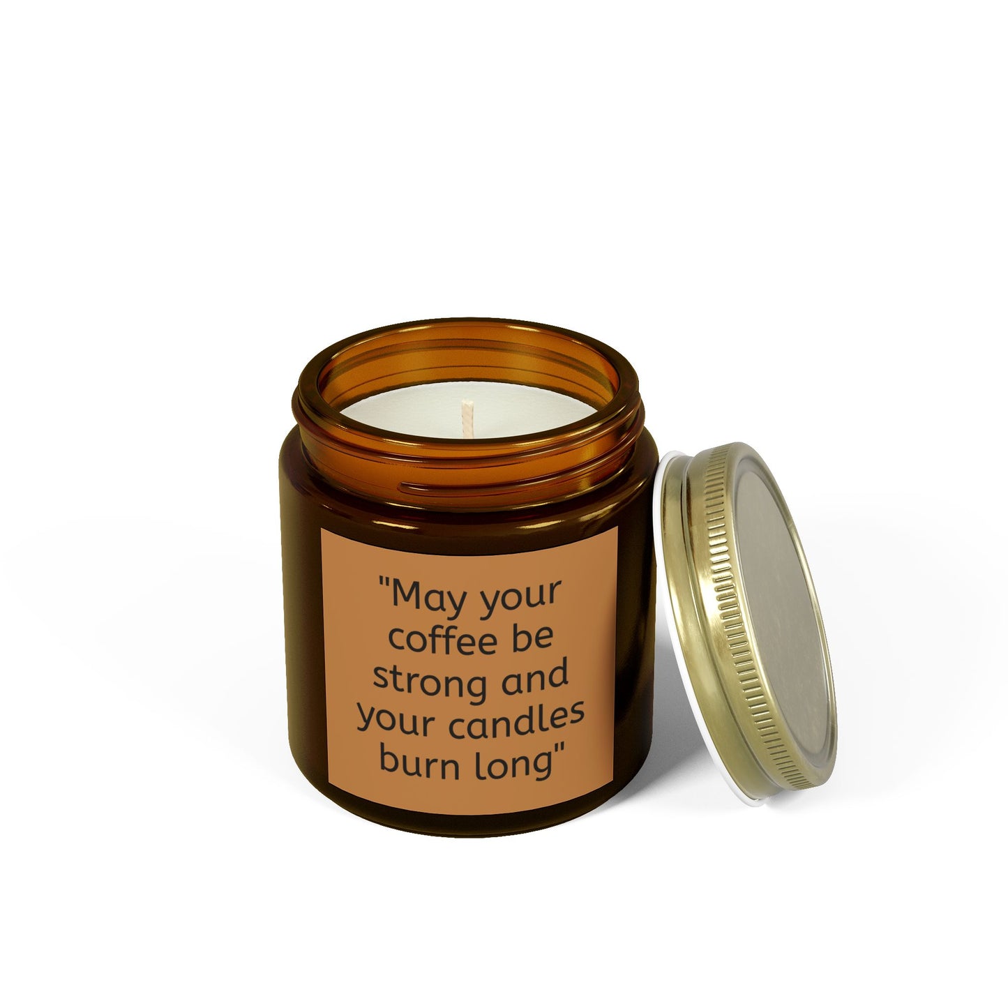 Candle - Coffee Quote Scented Coconut Apricot Candles (4oz, 9oz)