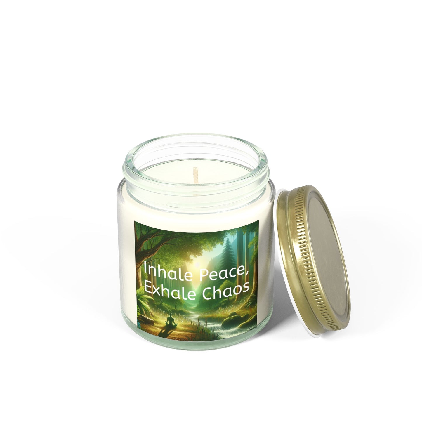 Powerful Quote Inhale Peace, Exhale Chaos Coconut Apricot Wax Candles | 9 Scents