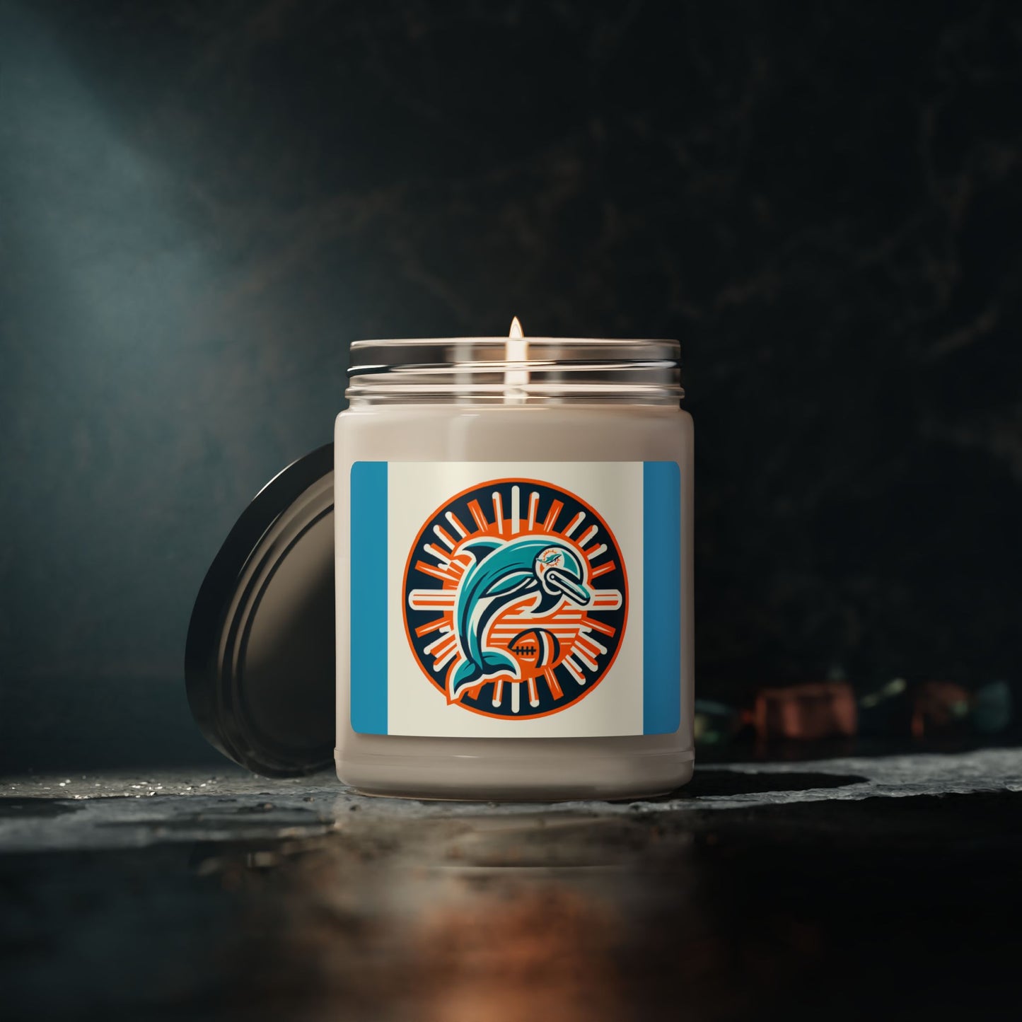 Miami Dolphins Soy Wax Candle - Ignite Your Team Spirit